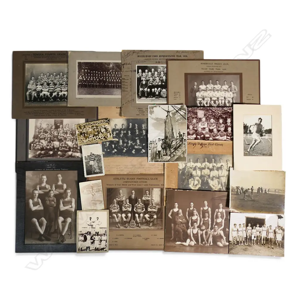 COLLECTION OF LG FORMAT EARLY 20THC SPORTING PHOTOGRAPHS, incl. KING'S COLLEGE Image 1++